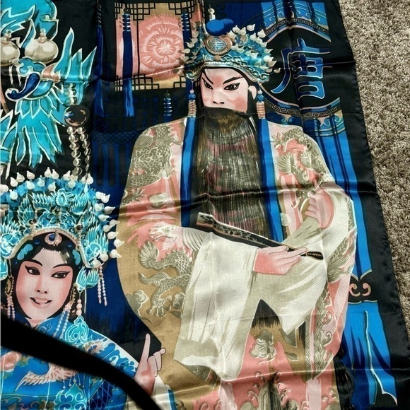 NWT❤️Baierlu 100% Silk Peking Opera Scarf - Picture 8 of 11